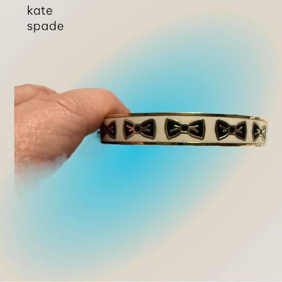 kate spade New York bracelet bow hinged bangle bracelet. Tie one on. - Picture 2 of 5